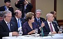 На встрече глав государств и правительств стран БРИКС. Президент Федеративной Республики Бразилии Дилма Роуссефф.