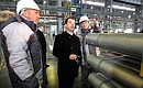 Visiting the RUSAL Sayanogorsk Aluminium Smelter. With RUSAL CEO Oleg Deripaska (left) and Sayanogorsk Aluminium Smelter managing director Anton Savchenko.