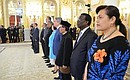 На церемонии вручения верительных грамот Президенту России.