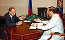 Meeting with the head of the Central Election Commission Aleksandr Veshnyakov.