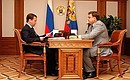 Working meeting with Presidential Aide and Chief of the Presidential Control Directorate Konstantin Chuychenko.