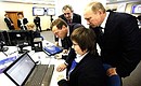 At United Russia’s central campaign headquarters. With Prime Minister Vladimir Putin.