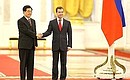С Председателем КНР Ху Цзиньтао.