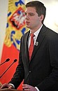 Лауреат премии Президента для молодых деятелей культуры 2012 года Евгений Соседов.