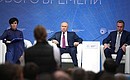 During the plenary session of the Agency for Strategic Initiatives forum, Strong Ideas for a New Time. Photo: RIA Novosti