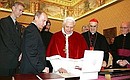 With Pope Benedict XVI.