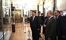 With President of the People’s Republic of China Xi Jinping during a tour of the Italian Renaissance exhibits at the State Hermitage Museum.