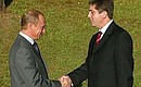 President Putin with Bulgarian President Georgi Parvanov.