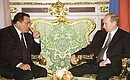 С Президентом Египта Хосни Мубараком.