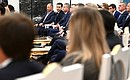 Meeting with graduates of GSPM RANEPA (Graduate School of Public Management of the Presidential Academy of National Economy and Public Administration). Photo: Pavel Bednyakov, RIA Novosti