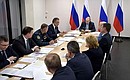 Meeting on flood relief efforts in Irkutsk Region.