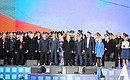На праздничном митинге-концерте «Мы вместе!», посвящённом годовщине воссоединения Республики Крым и города Севастополя с Россией.