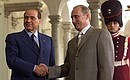 President Putin with President of the Italian Council of Ministers Silvio Berlusconi.