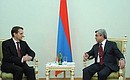 Meeting between Chief of Staff of the Russian Presidential Executive Office Sergei Naryshkin and President of Armenia Serzh Sargsyan. Photo: Press Office of the President of Armenia