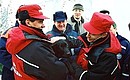 President Vladimir Putin visiting Rescue Centre No. 179 of the Ministry of Civil Defence, Emergencies and Disaster Relief.