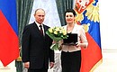 Director of the Academy of Professional Development and Professional Retraining for Education Sector Employees Valentina Abaturova was awarded the honorary title Merited Teacher of the Russian Federation.