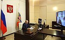 Встреча с временно исполняющим обязанности главы Республики Марий Эл Юрием Зайцевым (в режиме видеоконференции).