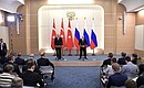 Пресс-конференция по итогам российско-турецких переговоров. С Президентом Турции Реджепом Тайипом Эрдоганом.