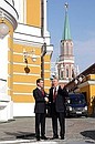 С Президент Казахстана Нурсултаном Назарбаевым.