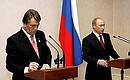 Совместная пресс-конференция с Президентом Украины Виктором Ющенко.