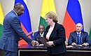 Ceremony of signing Russia-Guinea cooperation documents.