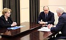 С Министром здравоохранения Вероникой Скворцовой и Председателем Следственного комитета Александром Бастрыкиным.