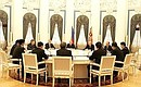Meeting with the heads of parliament of states member of the Shanghai Cooperation Organization.
