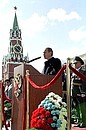 Speech during a parade devoted to the 55th anniversary of the USSR\'s victory in the Great Patriotic War.