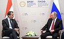 Meeting with Federal Chancellor of Austria Christian Kern on the sidelines of the St Petersburg International Economic Forum.