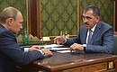 Working meeting with Head of Ingushetia Yunus-Bek Yevkurov.
