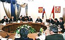 A meeting to discuss the socio-economic development of the Krasnoyarsk Region.