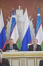 Заявления для прессы по итогам российско-узбекистанских переговоров. С Президентом Узбекистана Исламом Каримовым.