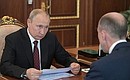 На встрече с временно исполняющим обязанности главы Республики Алтай Олегом Хорохординым.