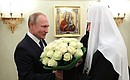 Vladimir Putin wished Patriarch Kirill of Moscow and All Russia a happy birthday.