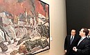 На выставке картин Александра Дейнеки С Премьер-министром Италии Сильвио Берлускони.