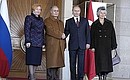 Президент России Владимир Путин и Людмила Путина с Президентом Турции Ахметом Недждетом Сезером и Семрой Сезер.