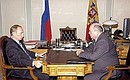 Meeting with Prime Minister Mikhail Fradkov.