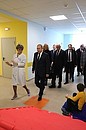 During the visit to the Children’s Outpatient Clinic at the Usman Central District Hospital. The hospital’s Head Physician Marina Boyeva provides explanations.