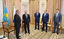 Before a meeting with President of Kazakhstan Nursultan Nazarbayev. Vladimir Putin had a meeting with President of the Republic of Kazakhstan Nursultan Nazarbayev.