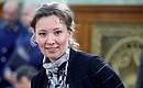 Уполномоченный при Президенте по правам ребёнка Анна Кузнецова перед началом расширенного заседания коллегии Генеральной прокуратуры.