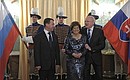With President of Slovakia Ivan Gasparovic and his wife Silvia. Photo: RIA Novosti