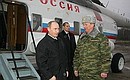 Arrival of the Strategic Rocket Forces division. With deputy Prime Minister and Defense Minister Sergei Ivanov.