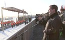 На церемонии открытия участка железной дороги Беркакит – Томмот – Нижний Бестях.
