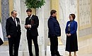 Участники российской делегации перед началом российско-эмиратских переговоров. Фото: Сергей Савостьянов, ТАСС