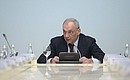 Deputy Chief of Staff of the Presidential Executive Office Magomedsalam Magomedov at a meeting of the Council for Interethnic Relations Presidium.