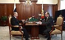 Working meeting with Presidential Adviser Vladimir Tolstoy.