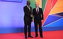 Official welcoming ceremony before the reception on behalf of the President of Russia in honour of the heads of state and government of the countries participating in the Russia-Africa Summit. With President of Benin Patrice Guillaume Athanase Talon. Photo: RIA Novosti