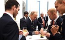 По окончании церемонии вручения государственных наград Владимир Путин кратко пообщался с чемпионами-паралимпийцами.