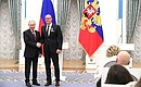 Орденом Дружбы награждён генеральный директор АО «Газпром-Медиа Холдинг» Дмитрий Чернышенко.