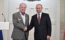 Presenting the 2017 National Awards of the Russian Federation. With Artistic Director of the St Petersburg State Philharmonia Yury Temirkanov.